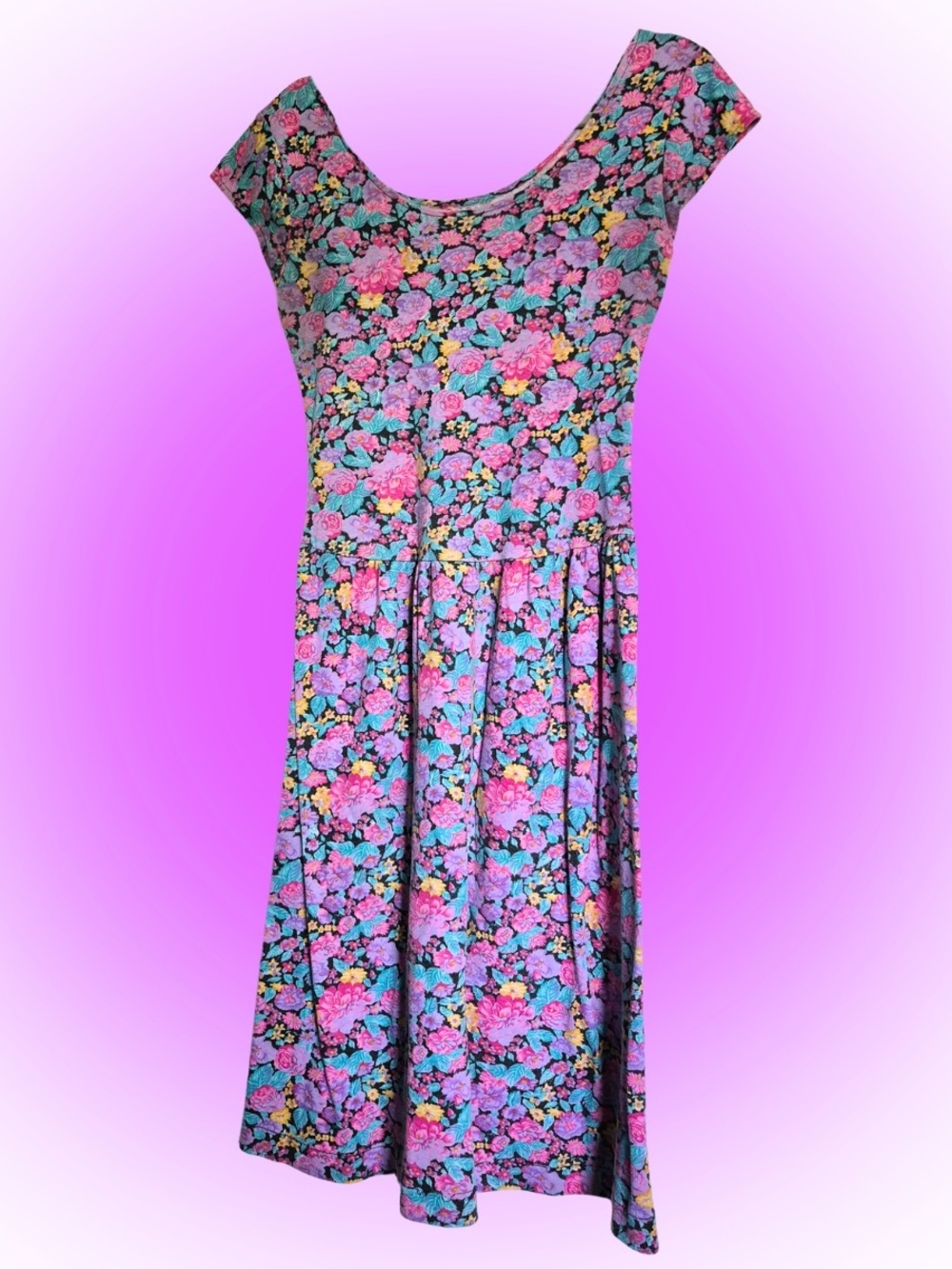 Neon Floral Dress